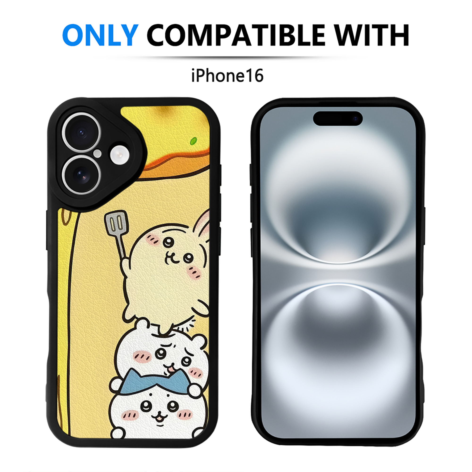 （画像用） ちいかわ Chii-kawa 【iPhone 16シリーズ対応】シリコンスマホケース（レザー調） 材質：シリコン